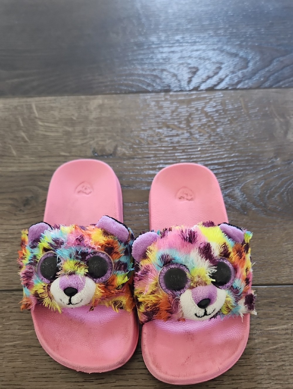 Ty Beanie Girls Slides / Sandals Pink Size 11-13